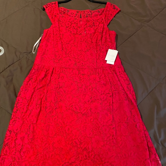 Jessica Simpson Dresses & Skirts - Jessica Simpson Hot Pink Lace NWT 14 Dress